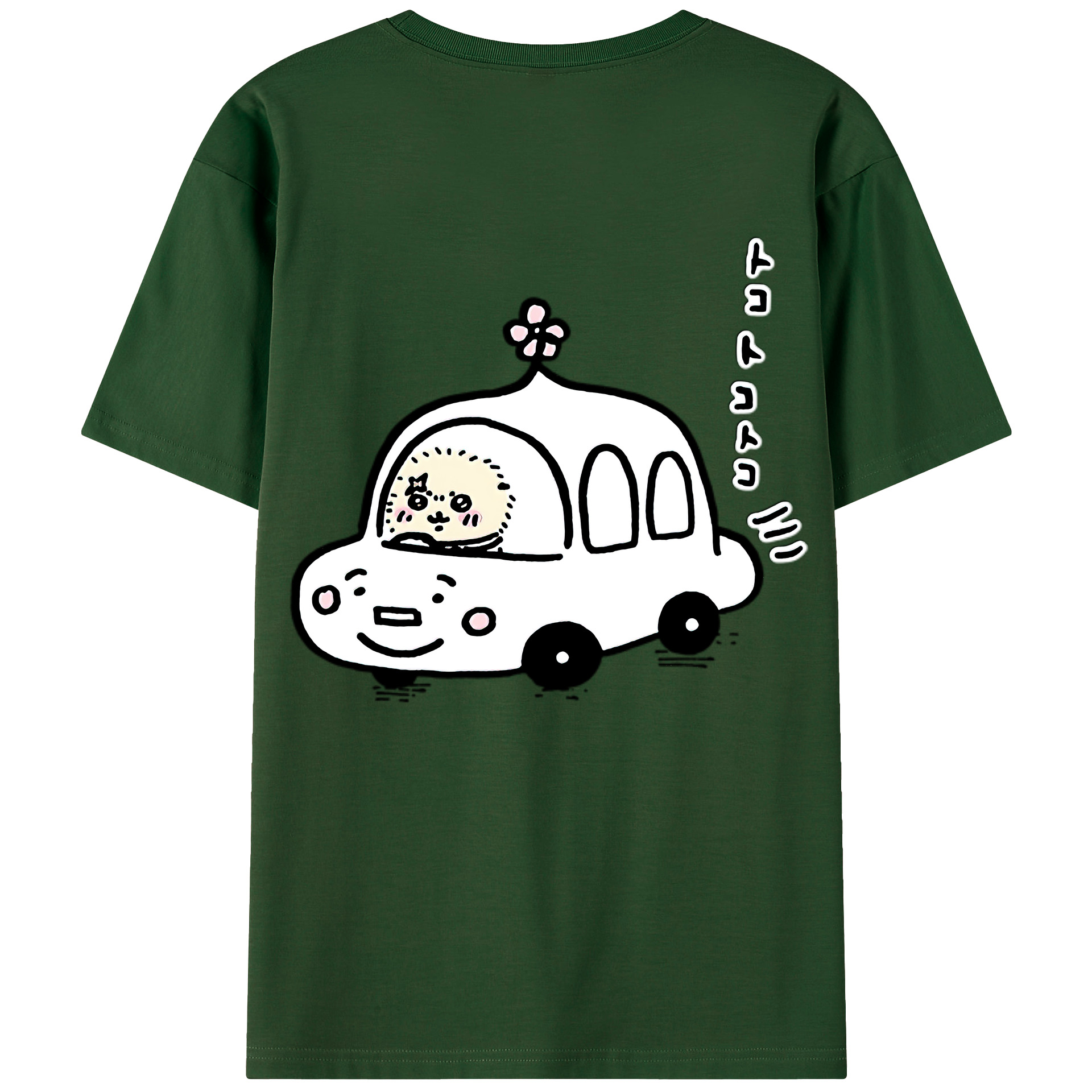 （画像用） ちいかわ ラッコ Chii-kawa Sea otter 綿100％半袖Tシャツ（背面プリント）